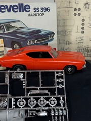 Vintage 1969 Chevy Chevelle SS 396 Built Model Partial Paint Extra Parts Box