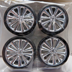 1/24 /25 Pegasus Chrome Rims W/Tires #1250 “Bella’s”