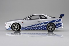 Aoshima 1/24 Fast & Furious NISSAN SKYLINE R34 GT-R Plastic Model Kit