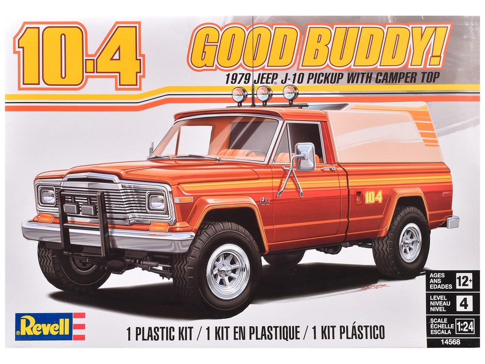 Revell 14568 1/24 Level 4 Model Kit 1979 Jeep J-10 Pickup Truck with