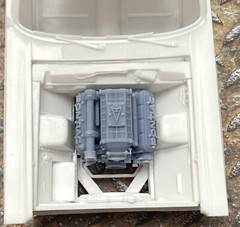 Resin Custom Pontiac LS engine, Supercharged, for scale model cars, 1/24 1/25
