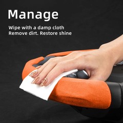 Suitable for Dacia Sports Suede Steering Wheel Cover, Split Snap-On Anti-Slip St