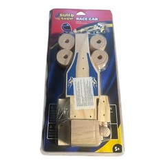 Build And Grow RACE CAR Pre-Cut Wood DIY Craft Kit 2010 New