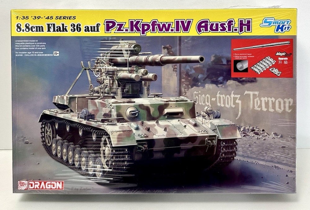 Dragon 6829 1/35 88mm FlaK 36 auf Pz.Kpfw.IV Ausf.H Smart Kit Brand New Sealed