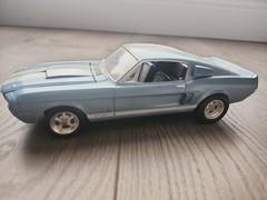 1967 Ford Mustang Shelby GT500 Diecast 1:24 Steel Blue Metalic White Stripes