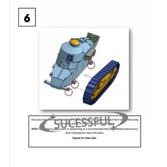 1:35 WWI France Renault FT-17 Tank 3D Print Military Display Model Kit