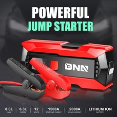Dna Motoring 12V 2000A Peak Multi-Function Portable Car Battery Jump Starter