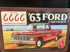 AMT 1/25 ’63 Ford F-100 Pickup Truck (Four Sixes Ranch) plastic model kit NIB