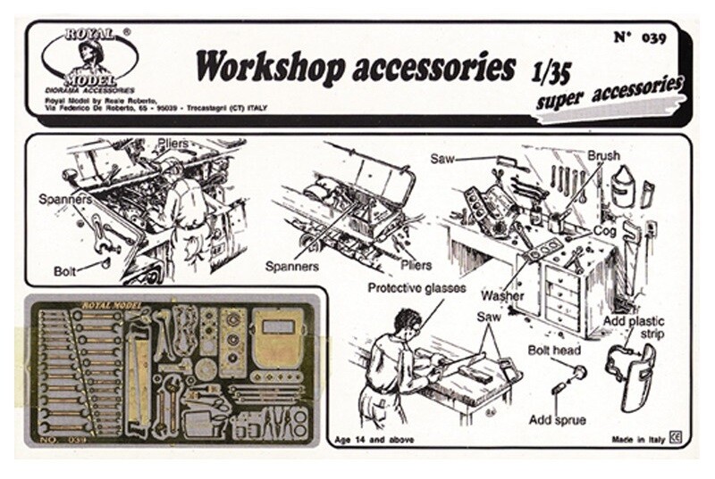 Royal Model 39 x 1/35 Workshop Accessories (Photo-Etch)