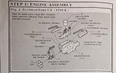 40 FORD SEDAN DELIVERY – FLATHEAD V8 ENGINE PARTS – AMT T769 – MODEL CAR KIT LOT