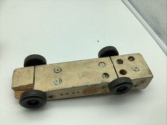 Lot of 2 Vintage Pinewood Derby Race Cars for Parts or Repair Cub Scout Free S/H