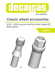 Decalcas 1:24-1:20 Scale Detail-Up Classic Wheel Accessories # DCL-PAR036