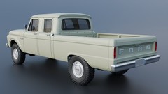 ABS-LIKE RESIN 3D PRINTED 1/25 1966 FORD F-250 CREW CAB PICK UP FULL KIT