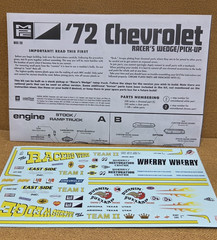 1972 Chevy Ramp Truck DECALS & INSTRUCTIONS 1:25 Scale MPC NEW Model PARTS
