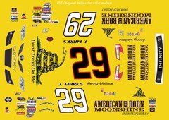 #29 Kenny Wallace American Born Moonshine 2015 1/24th – 1/25th Scale Decals