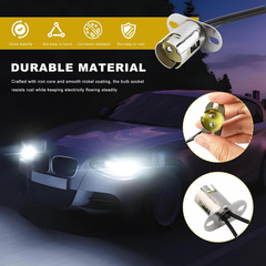 2 PCS Car Light Bulb Socket, BAY15D LED Bulb Holder Light Adapter with 2 Wire Co