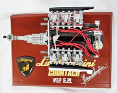 Lamborghini Countach Engine Motor Built Up Painted Model Scale 1/8