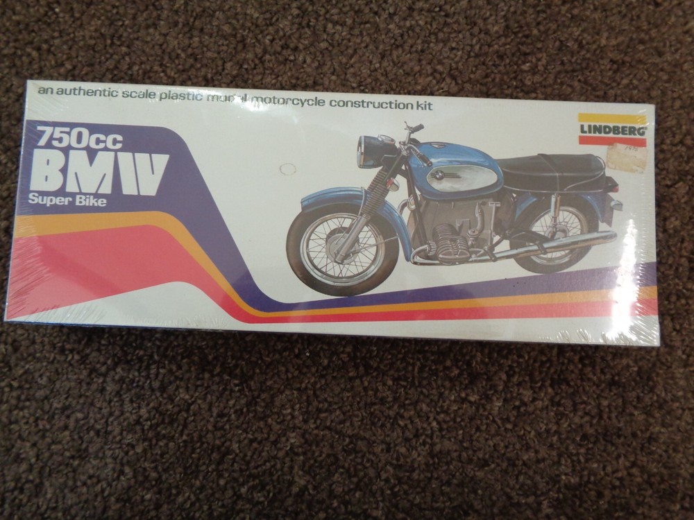 LINDBERG BMW 750cc Motorcycle Plastic Model Kit 1221 Vintage 1975 SEALED!