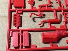 1 25 scale model parts Little Red Wagon Engine Parts Lot No Box