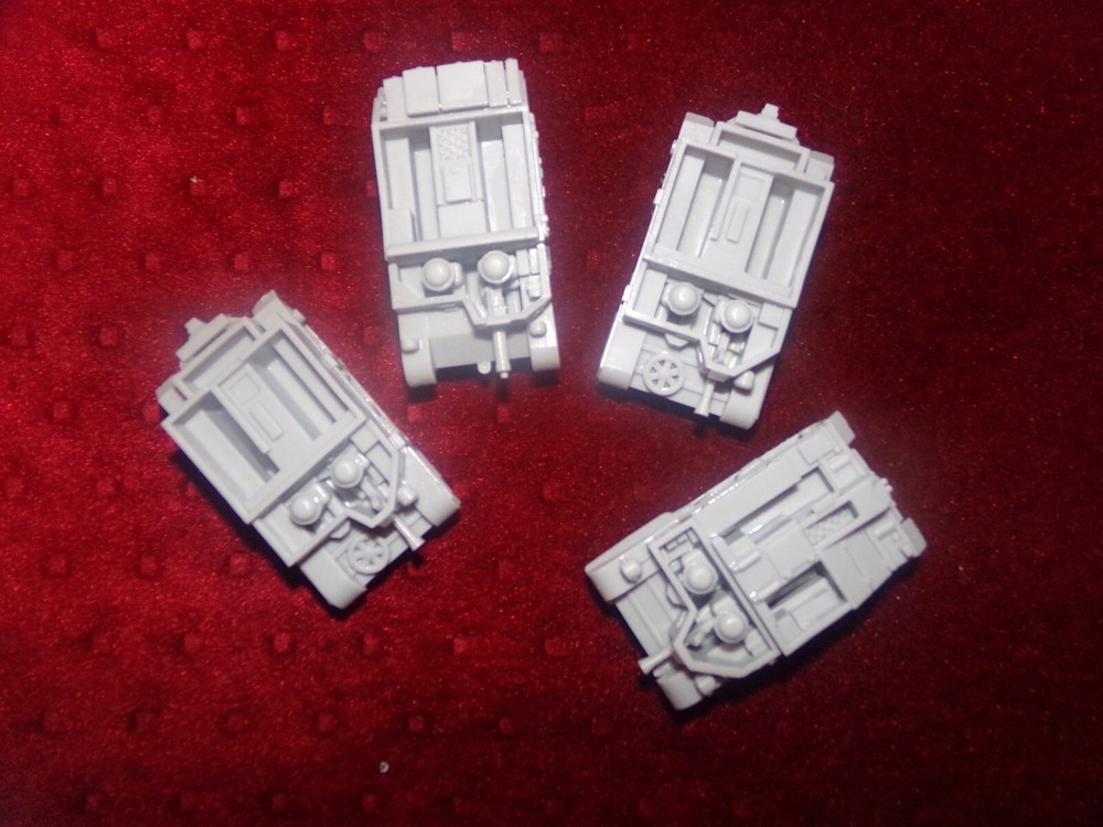 Four Bren Carriers Model (1:100 to 1:48 scales)