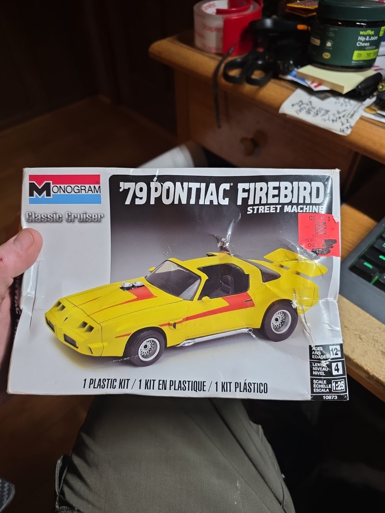 Monogram 1/24 scale 79 Pontiac Firebird Street Machine Model Partially Assembled