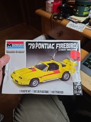 Monogram 1/24 scale 79 Pontiac Firebird Street Machine Model Partially Assembled