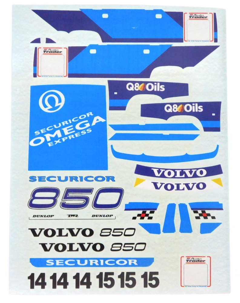 Decal SK Decals Volvo 850 Estate 1994 BTCC 1:24 24018 Securicor Q8 Oils Omega