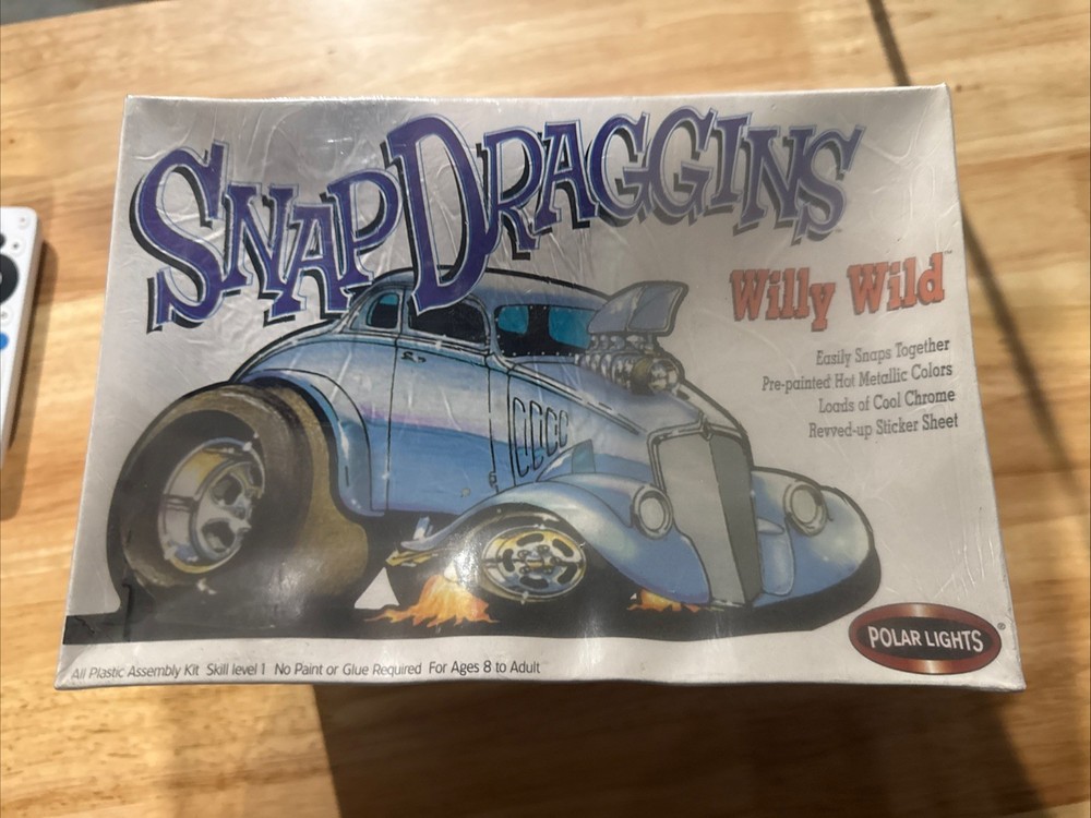 POLAR LIGHTS SNAP DRAGGINS WILLY WILD MODEL KIT New Sealed