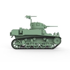 SSMODEL SS72505 1/72 25mm Military Model Kit US M3A1 Stuart Light Tank