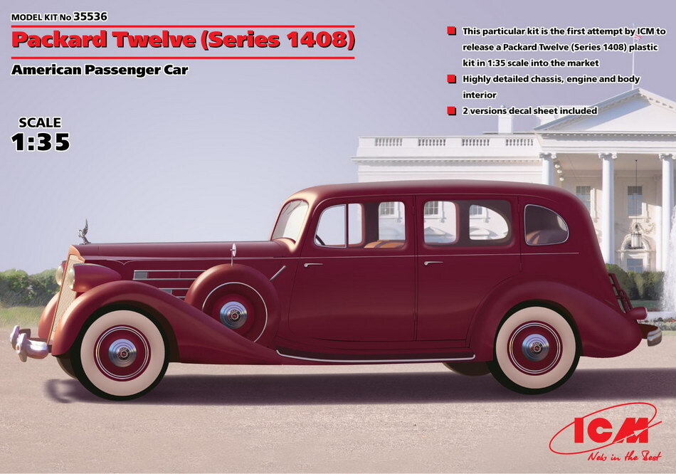 ICM Models 1/35 American Passenger Car Packard Twelve (Series 1408)