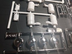 AMT Kenworth W-925 Tractor 1/25 chrome diesel fuel tanks air battery truck parts