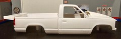 Resin Cowl Hood & Rear Spoiler Combo for ’92, ’96 & 454 SS Chevy P/U AMT 1/25.