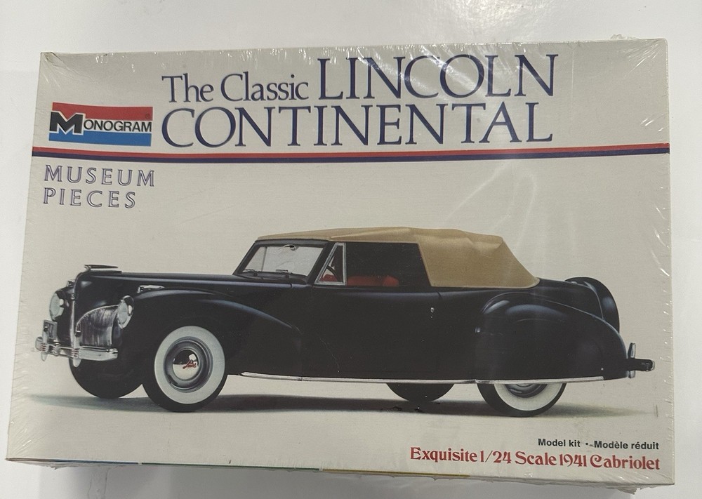 Monogram Lincoln Continental 1/24 8206-0350 Model Kit NIB Sealed