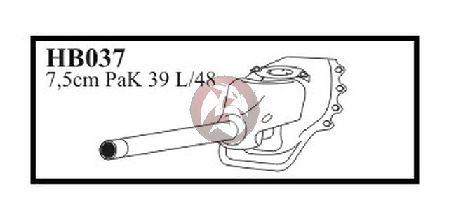 CMK 1/35 7.5cm PaK 39 L/48 with Kugellafette III Type (Gun for Hetzer) HB037