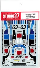Studio27 1/24 Porsche 962C “NISSEKI” #63 1990 LM (LeMans) Decals