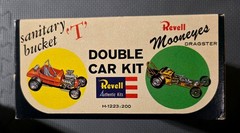 Mooneyes dragster – Sanitary T double kit from 1963 complete & unbuilt