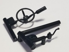 67 Chevy Impala STEERING WHEEL / COLUMN from AMT 1:25 Model Supernatural 1967
