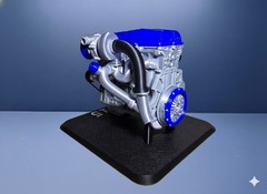 Nissan S15 SR20DET Engine Model 3D Printed Vroom Vroom