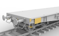 1/35 German Railway Schwerer Plattformwagen Type SSYS Flat Car w/Track Section (
