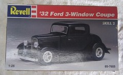 1:25 Revell 87-7605 Awesome 1932 Ford 3 window coupe molded in white plastic 96