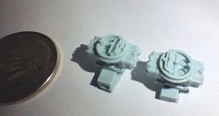 FAB25805 Vintage 600cfm Holley Street Carbs Pressure Cast Resin 1/25 Scale 2 Pcs