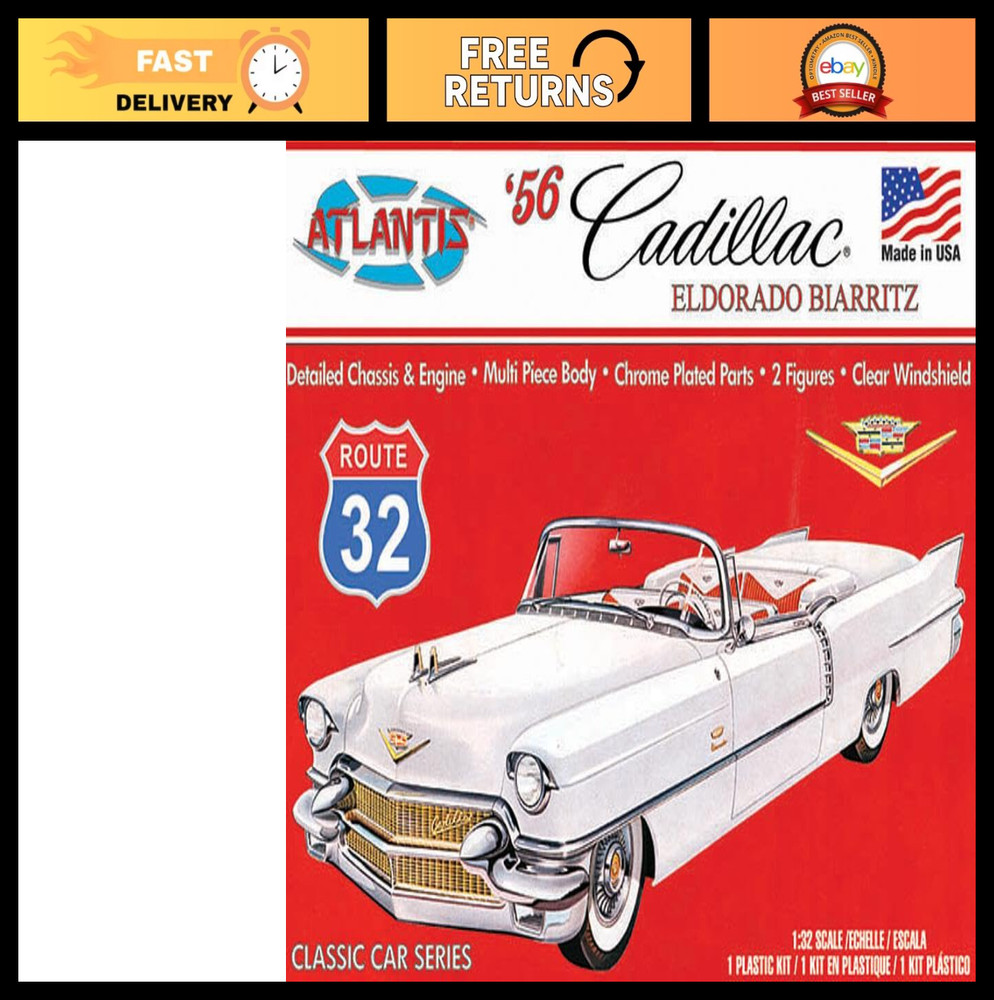 1956 Cadillac Eldorado Biarritz Model Kit – 1/32 Scale Classic Car Collectible