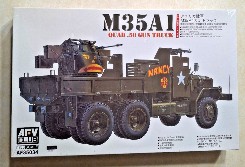 AFV Club M35A1 Quad .50 Gun Truck Model Kit US Army #AF35034 NEW SEALED NIB 1:35
