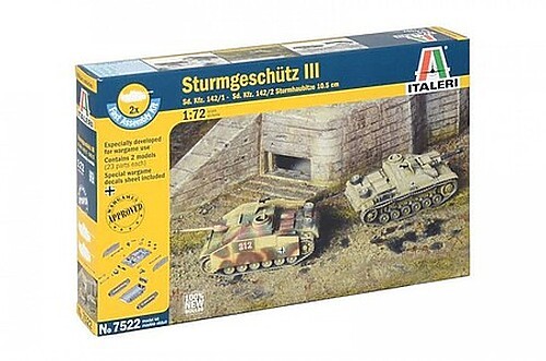 Italeri Sturmgeschutz III Fast Assembly – Plastic Model Military Vehicle Kit