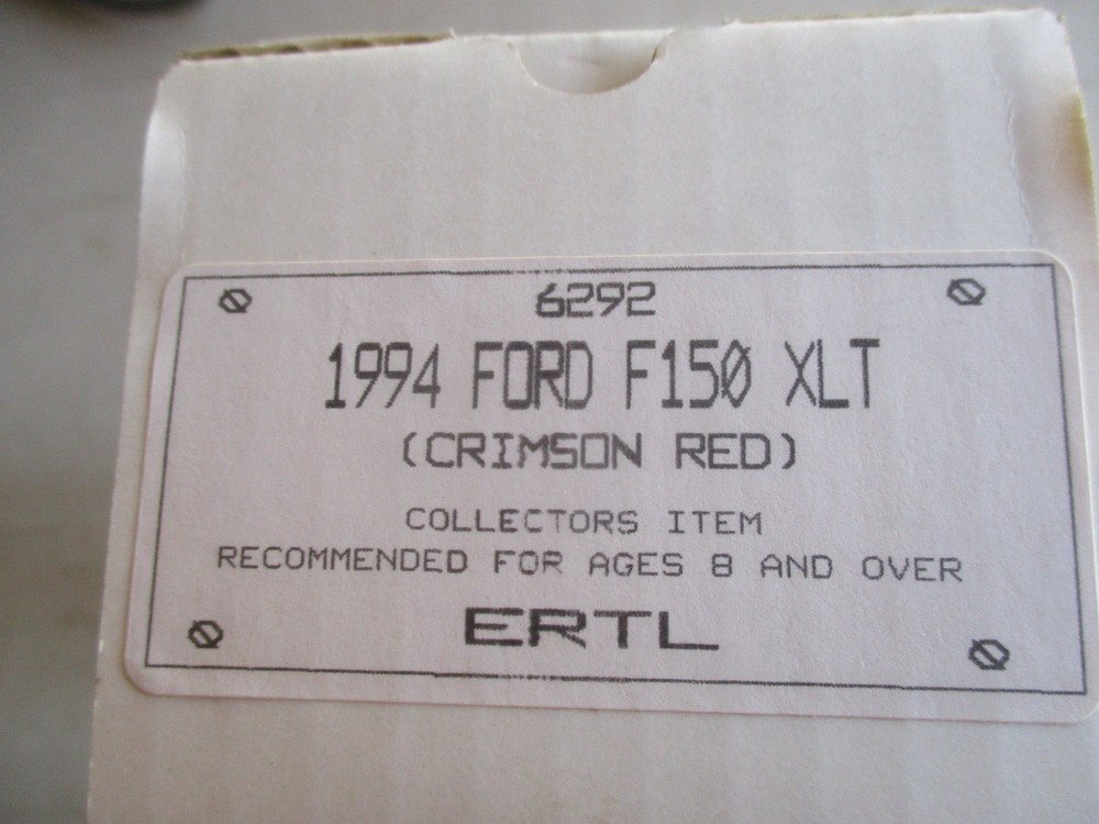 🔥1994 Ford F-150 XLT Pickup CRIMSON RED BOXED ERTL #6292 1:25 MORE LISTED