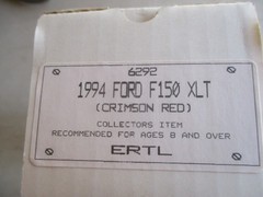 🔥1994 Ford F-150 XLT Pickup CRIMSON RED BOXED ERTL #6292 1:25 MORE LISTED