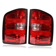 Tail Lights Assembly Compatible with Chevy 2007-2013 Halogen Black Border