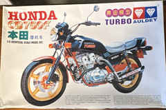 AULDEY Honda CB750F Turbo 1:8 Motorcycle Model Kit Plastic/Rubber Decals