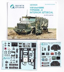 QD35026 Quinta Studio 1:35 Ural 63095 TYPHOON-U Interior 3D Decal – RPG-model