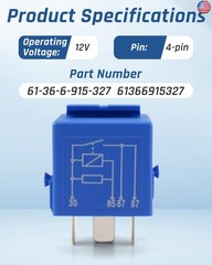 4 Pin Multi Purpose Relay 61-36-6-915-327 61366915327 Fit for BMW 1 3 4 5 6 7